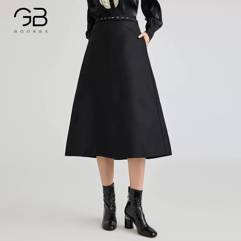 【谷邦L+】 黑色半身裙 G3323733