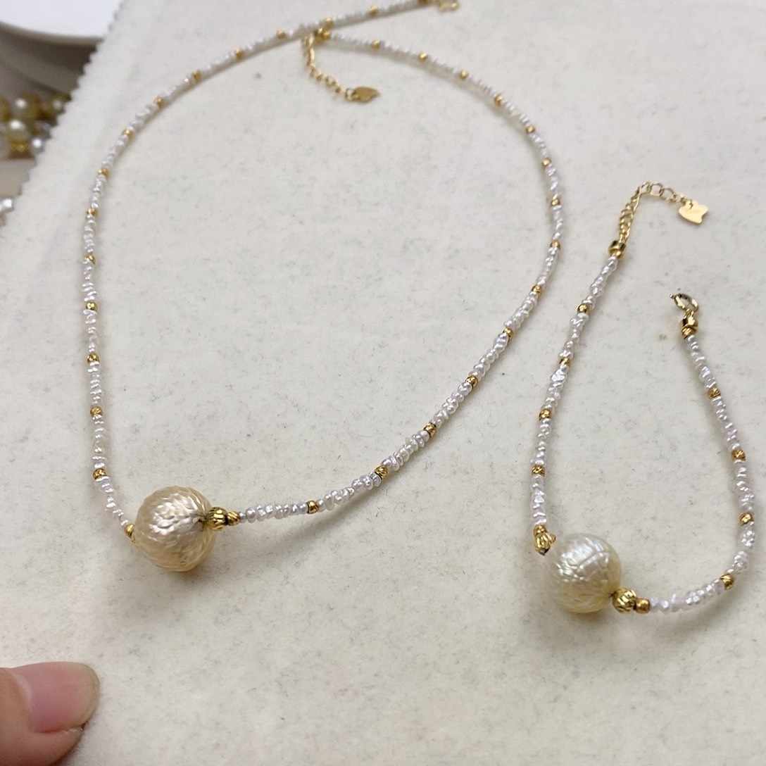 海水珍珠颈饰银S925镶嵌