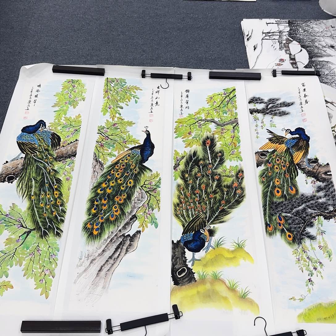 国画作品小姐姐放漏中