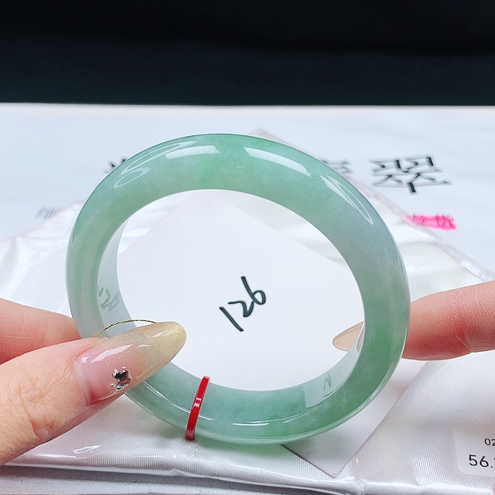 翡翠手镯未镶嵌56.3 正圈