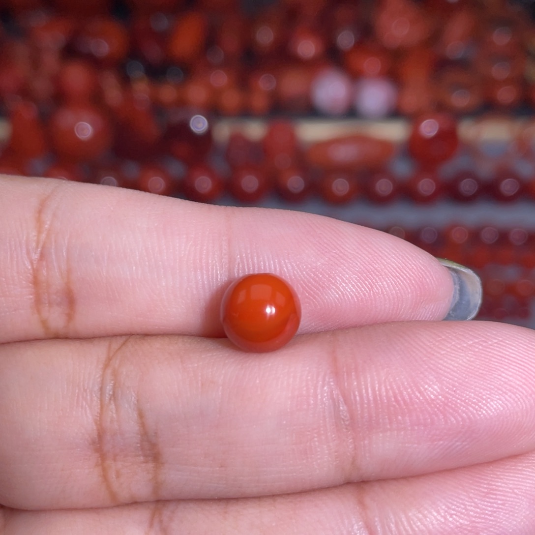 南红玛瑙未镶嵌瓦西圆珠卡8