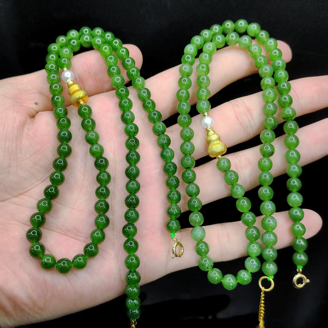 【老三珠宝】和田玉DIY女神链M4【多样性发其一】约6mm