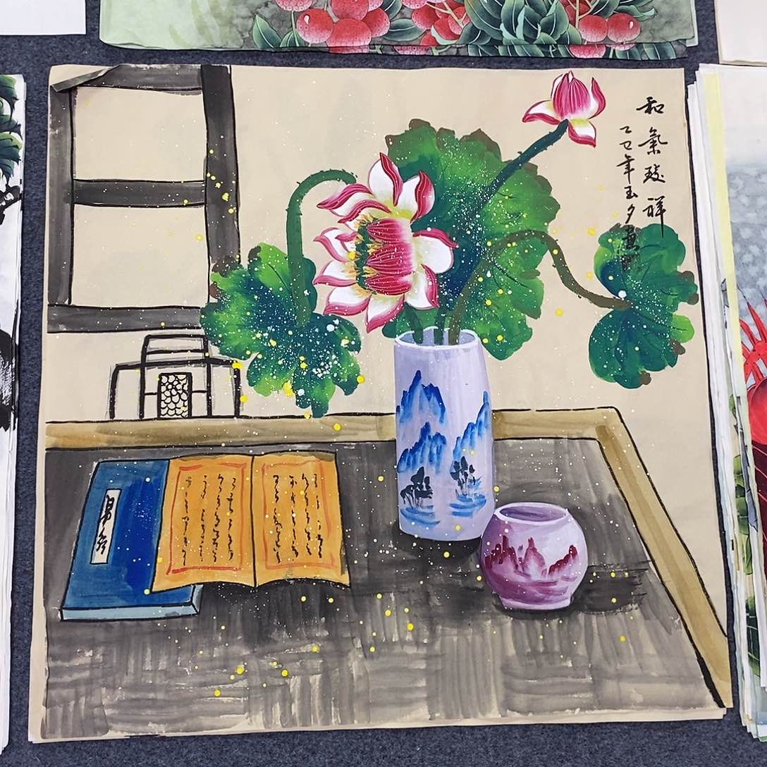 国画尺寸68✖️68斗方手绘画