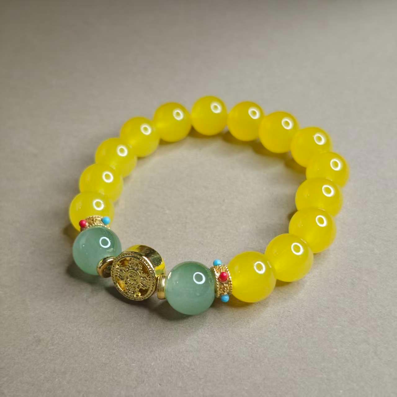 【福气来珠宝】FU002 -DIY配件-精美设计款黄手串-多样性发其一