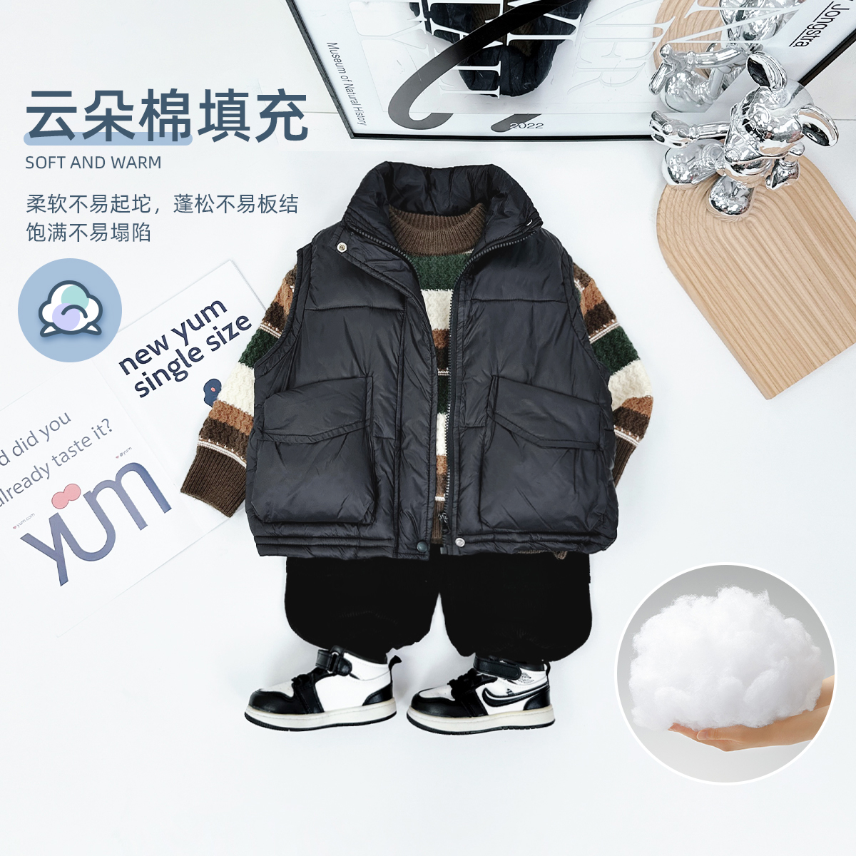 男童马甲2025年秋冬季新款中大儿童加厚 D-BDX21161悠悠童话童装