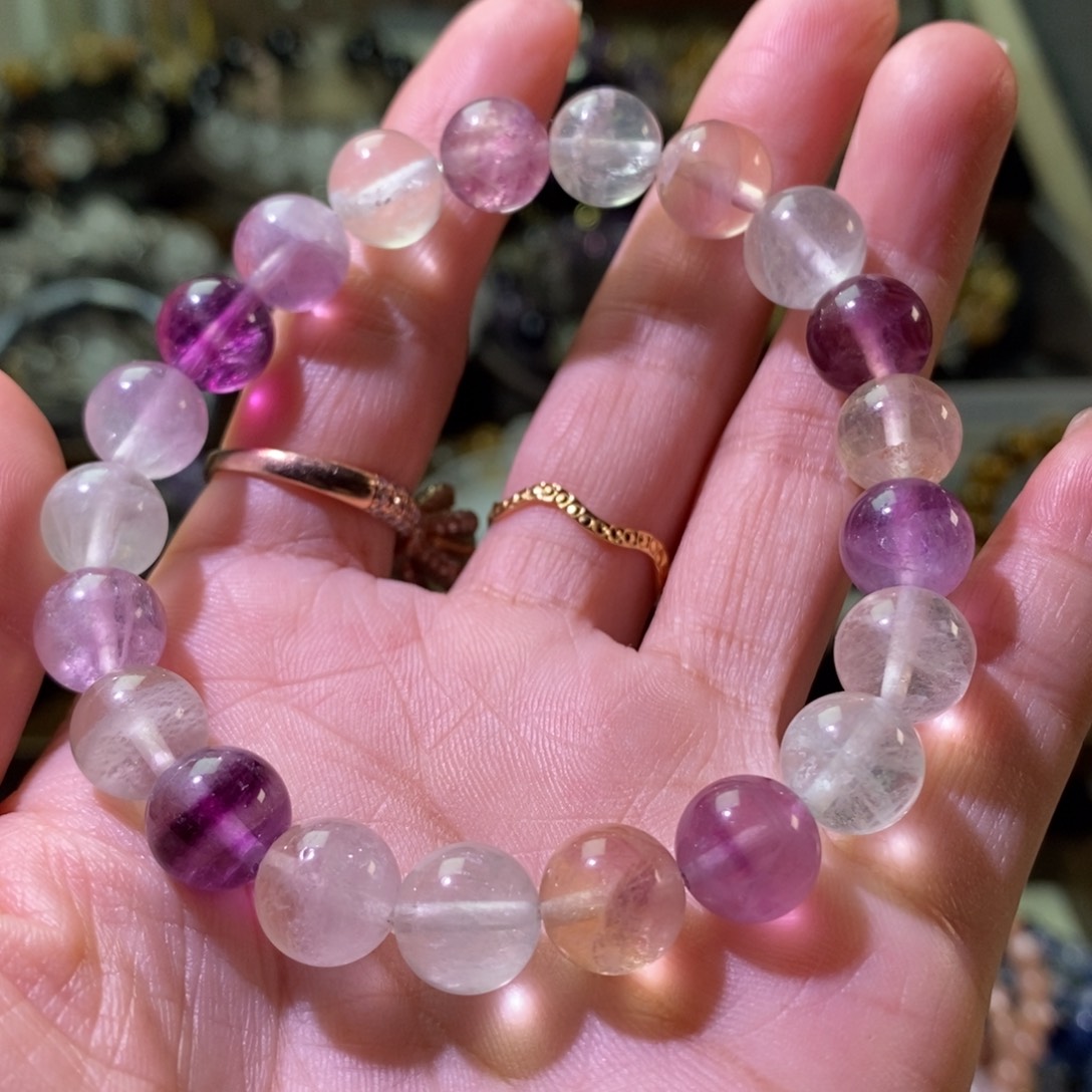 未镶嵌水晶手串天然莹石手串9mm+