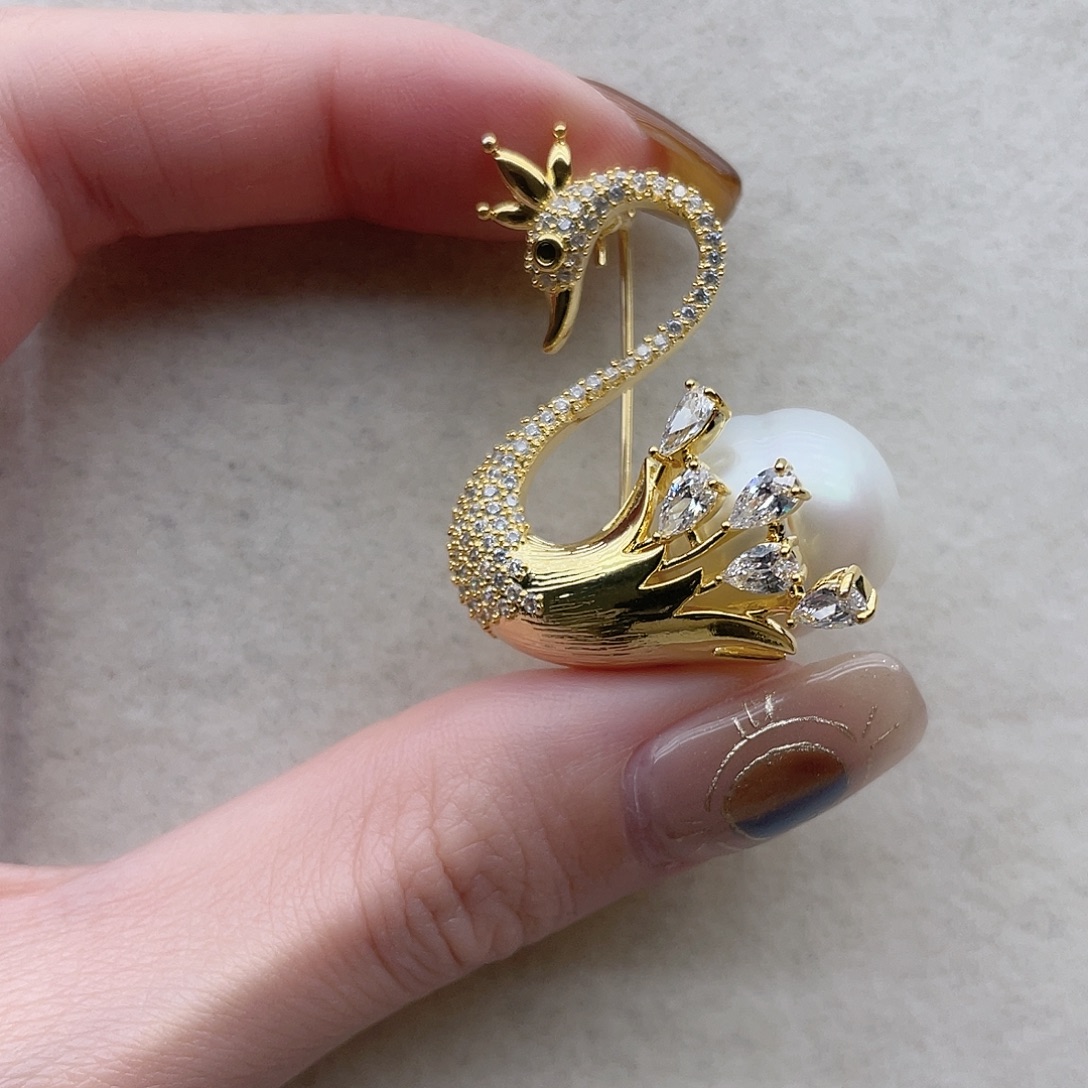 胸针25未镶嵌海水珍珠