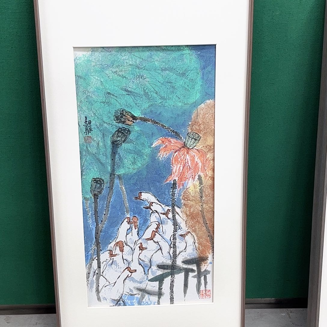 国画孙志勇带框精装裱