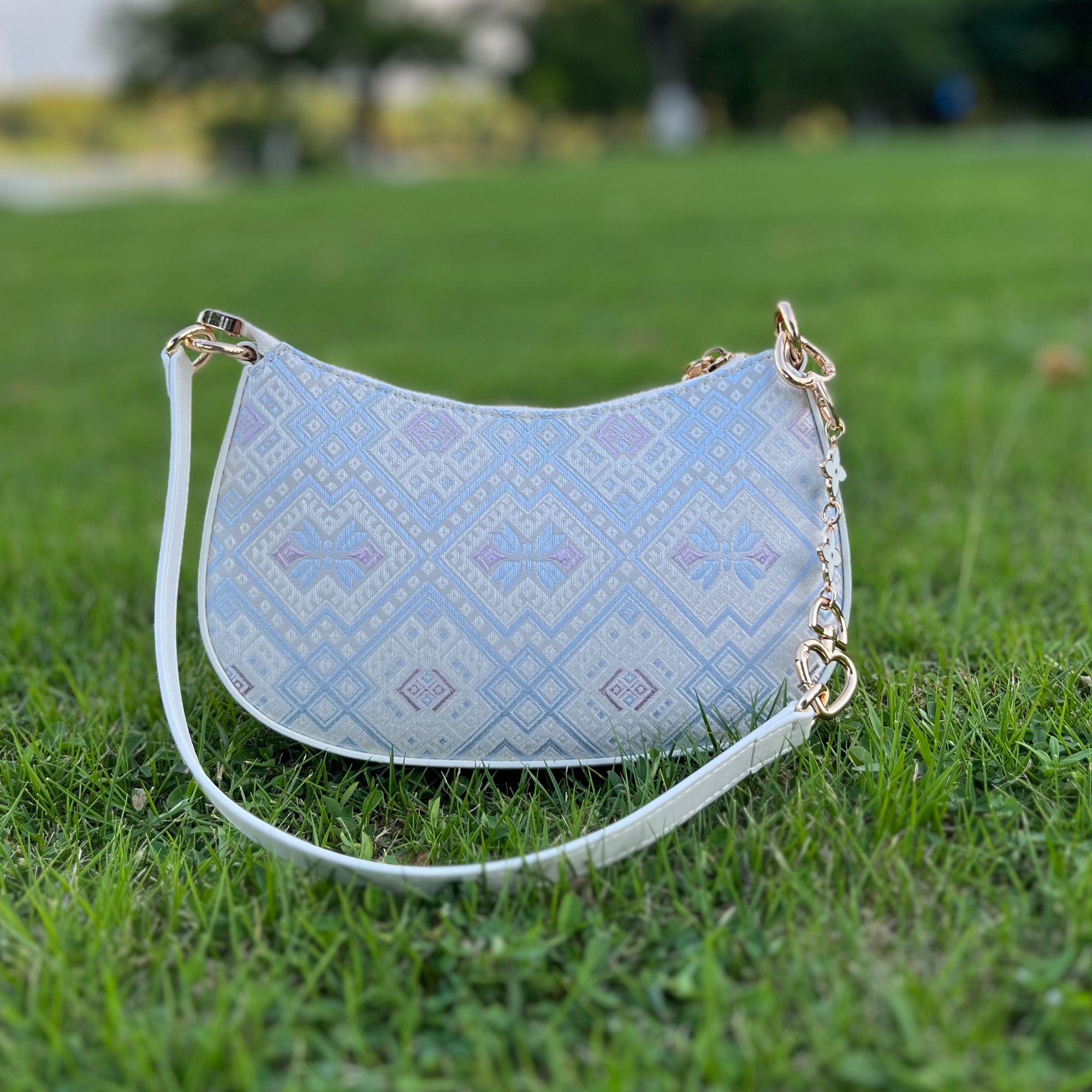 【顺丰包邮】时尚蝴蝶纹腋下小众百搭学生包斜挎单肩女士壮锦休闲