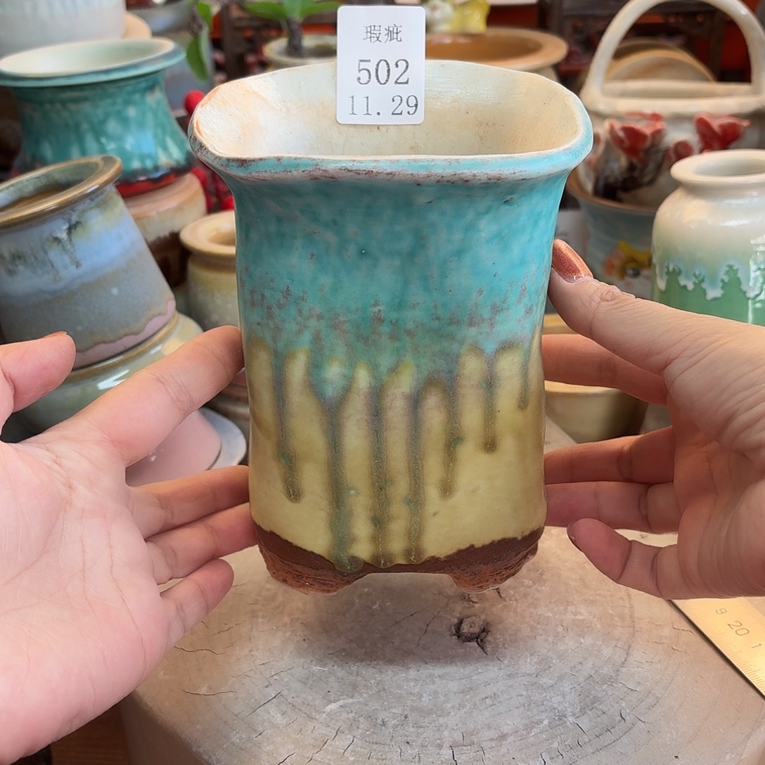 瓷片景德镇陶瓷手工制作口11高14.5