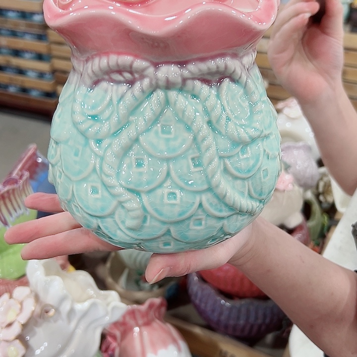 有孔.凑满10元发货多肉陶瓷花盆！