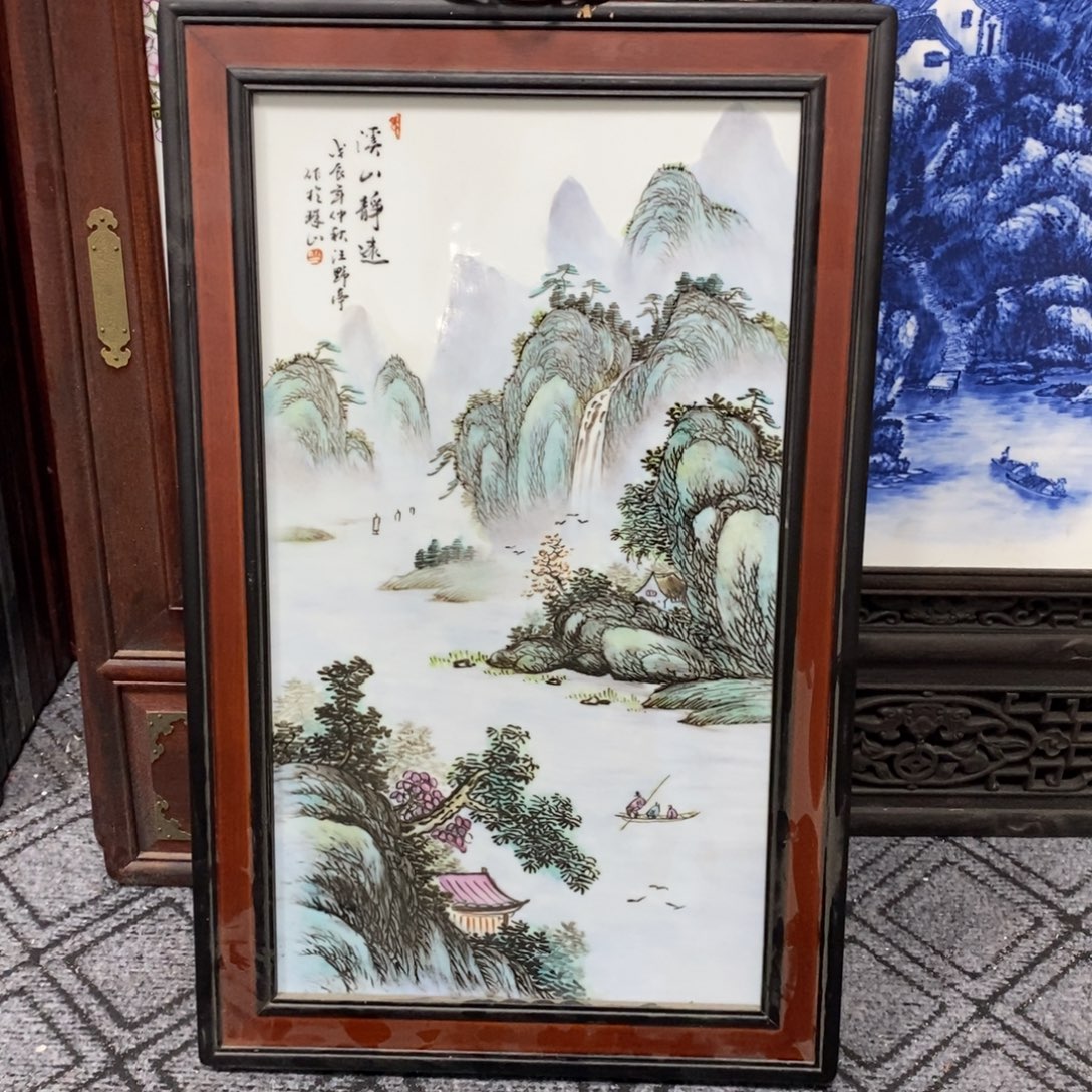 周***进瓷景德镇瓷板画柴窑烧制