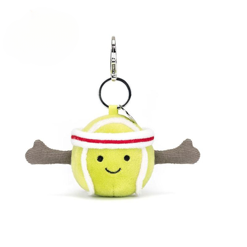 英国趣味运动网球背包挂件可爱毛绒玩具包包挂饰生日礼物