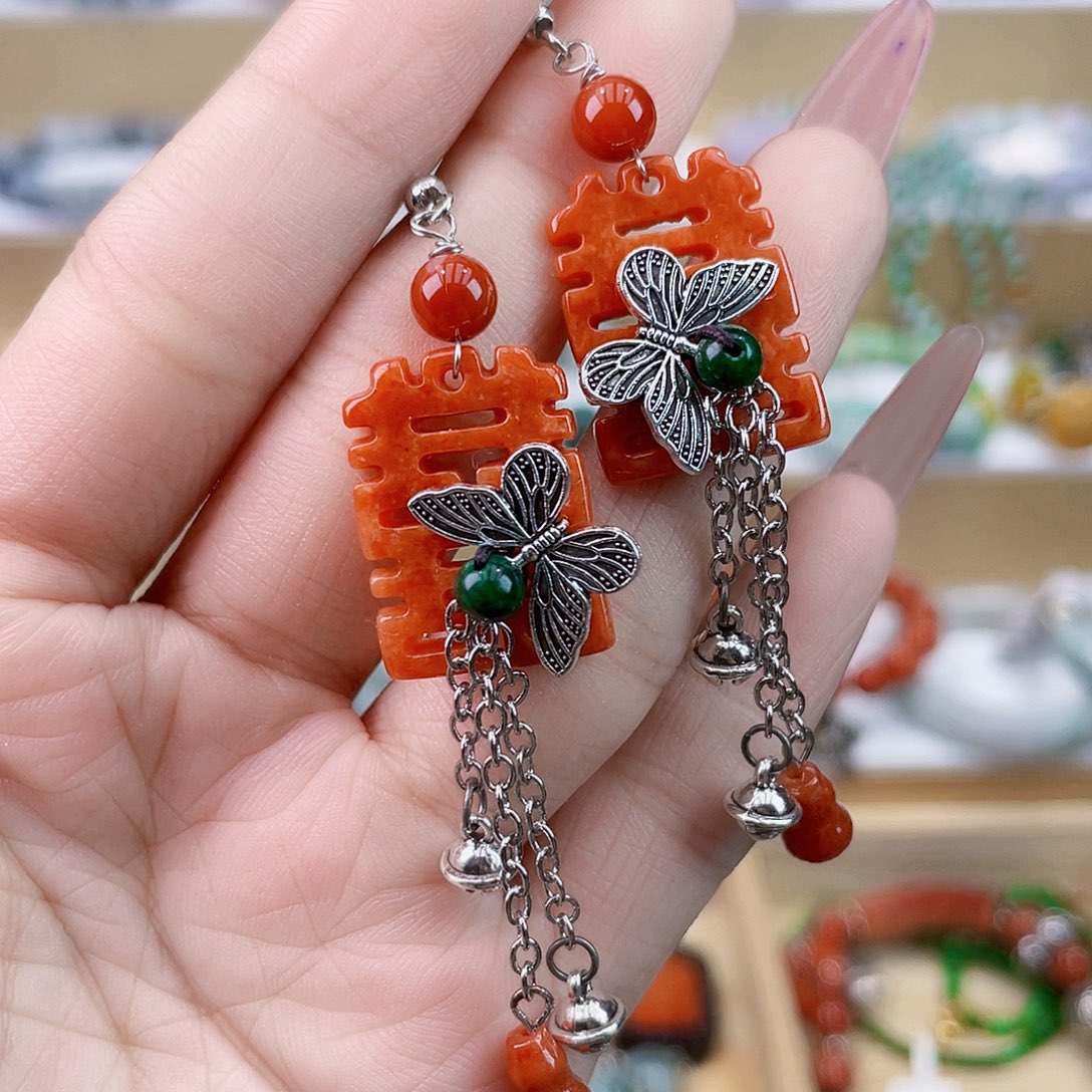 翡翠未镶嵌手链耳坠