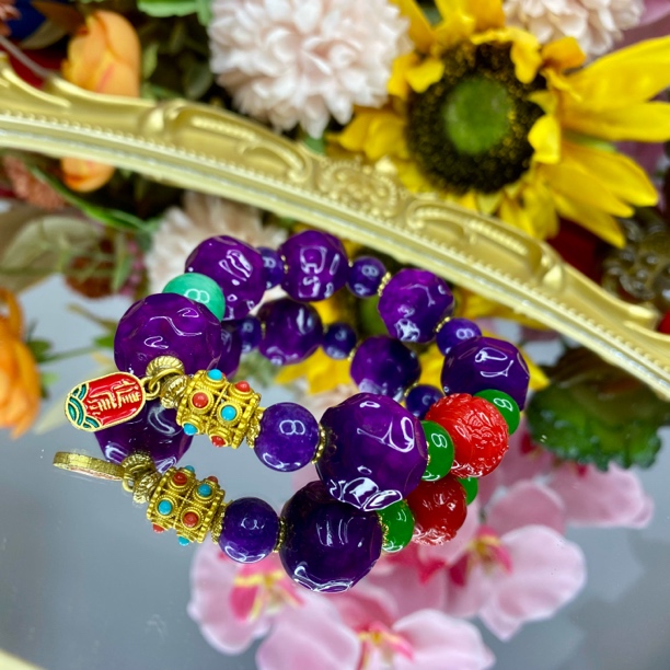 【正品保障】P018地精紫龙醇切满含量手串稀缺时尚饰品（多样性发一）