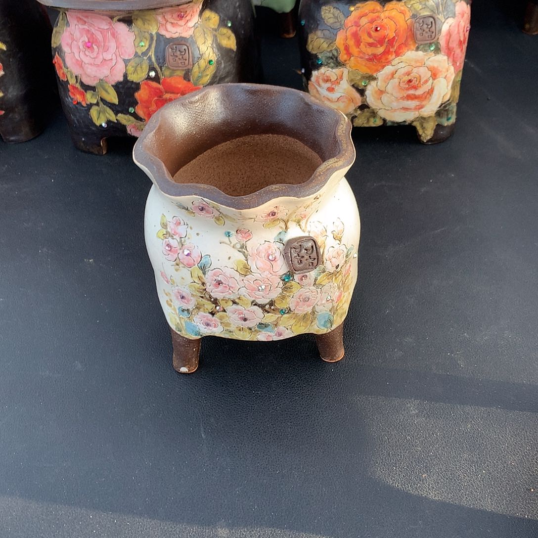 靖 白色花盆 发货