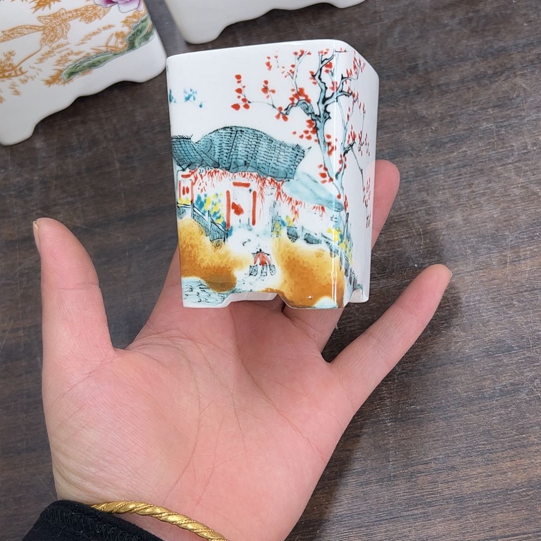 紫砂花盆306号微瑕6/7cm