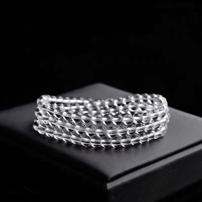 白水晶6mm三圈手链