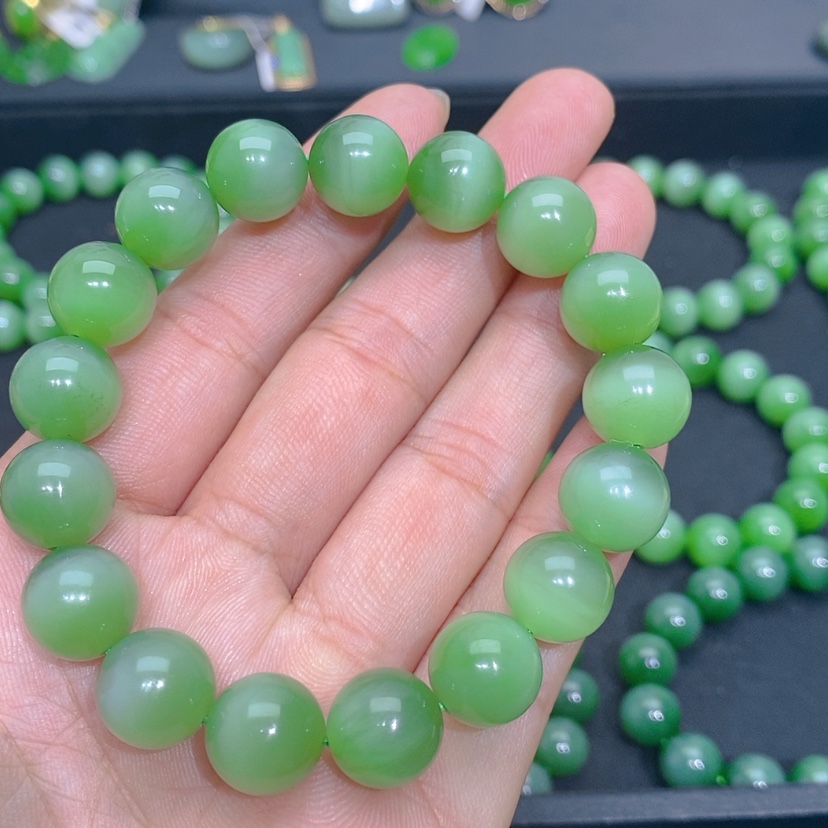 【闪购商品】和田玉（碧玉）手链未镶嵌七*?