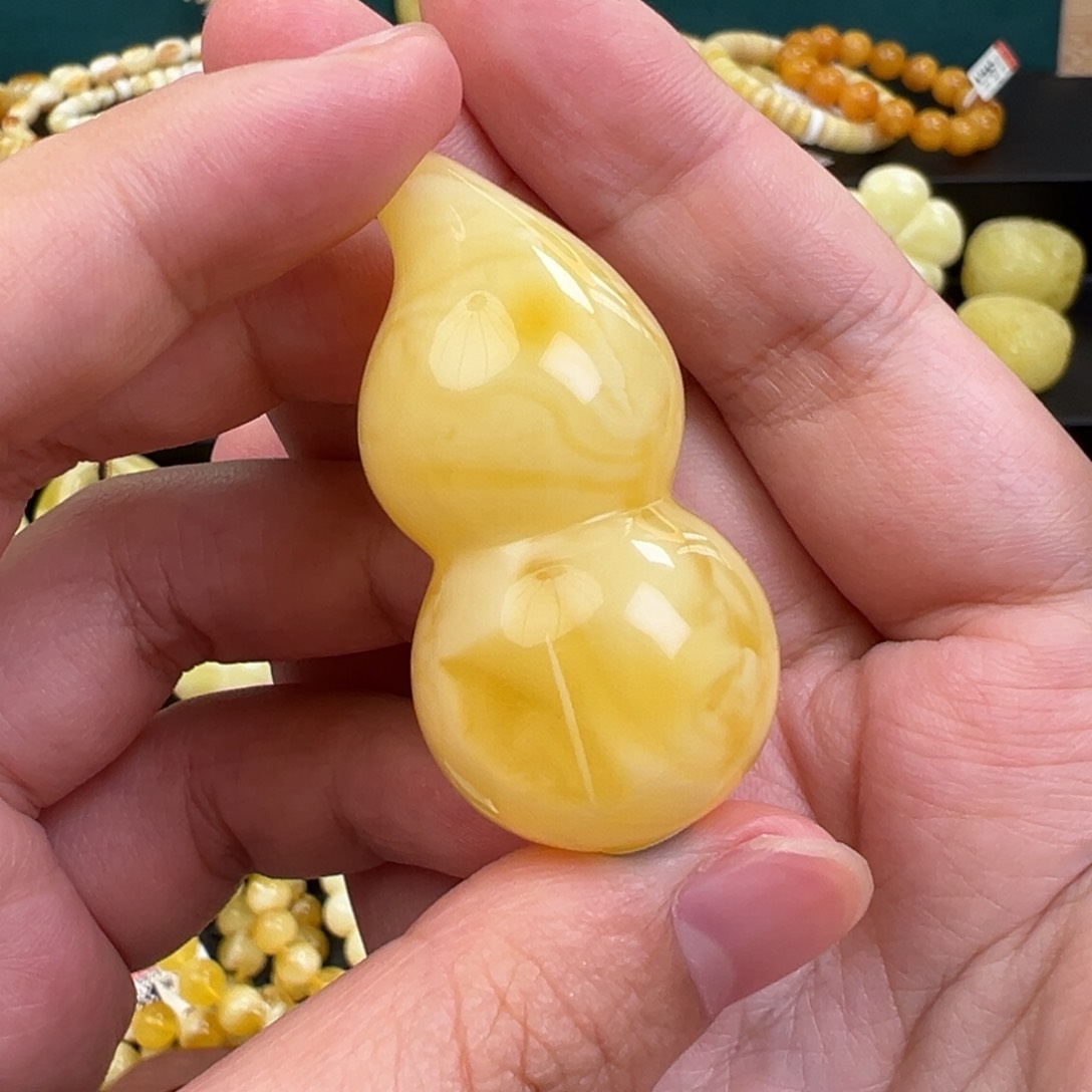 琥珀手链未镶嵌葫芦