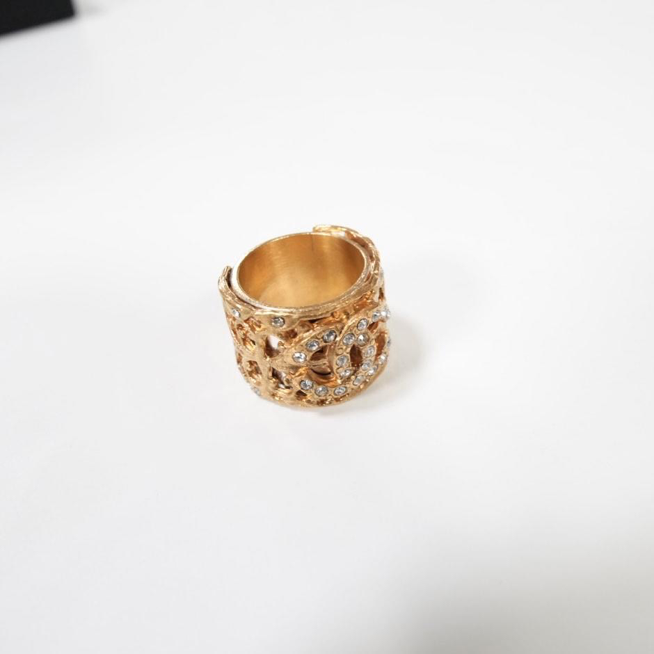 95新 Chanel/香奈儿 Chanel中古雕花戒指