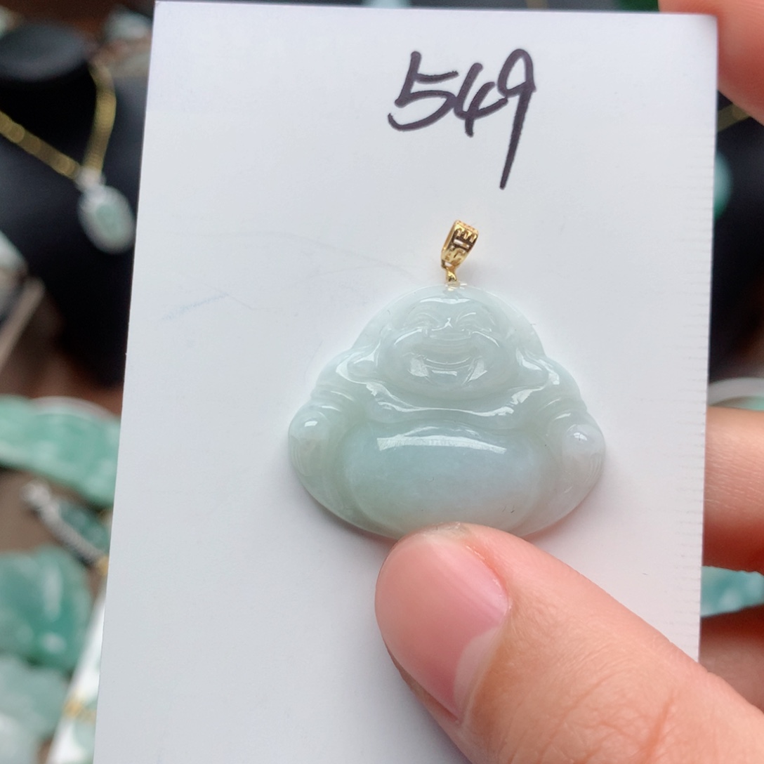 翡翠颈饰银S925镀金镶嵌吊坠