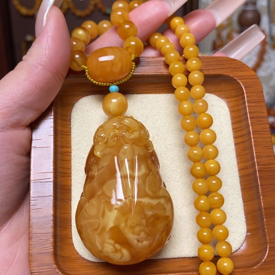 【闪购商品】蜜蜡颈饰未镶嵌项链