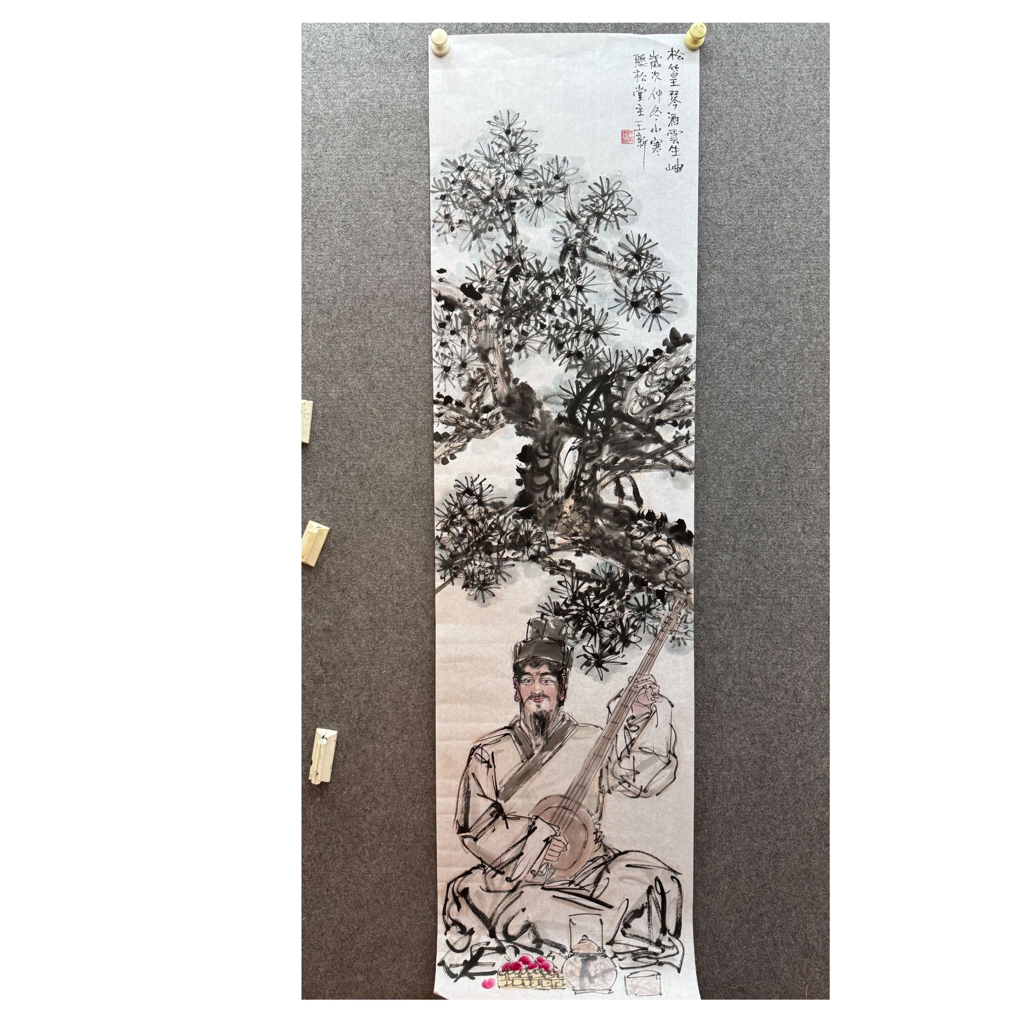 六尺对开---人物画 --纯手绘