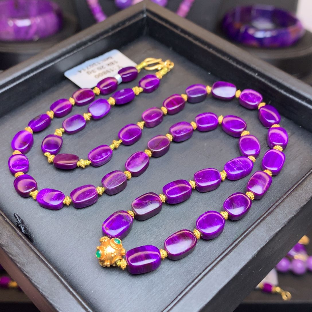 苏纪石（舒俱来）18K金镶嵌项链