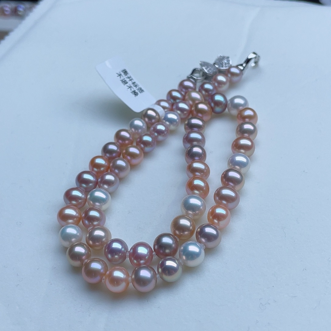 淡水珍珠颈饰银S925镶嵌