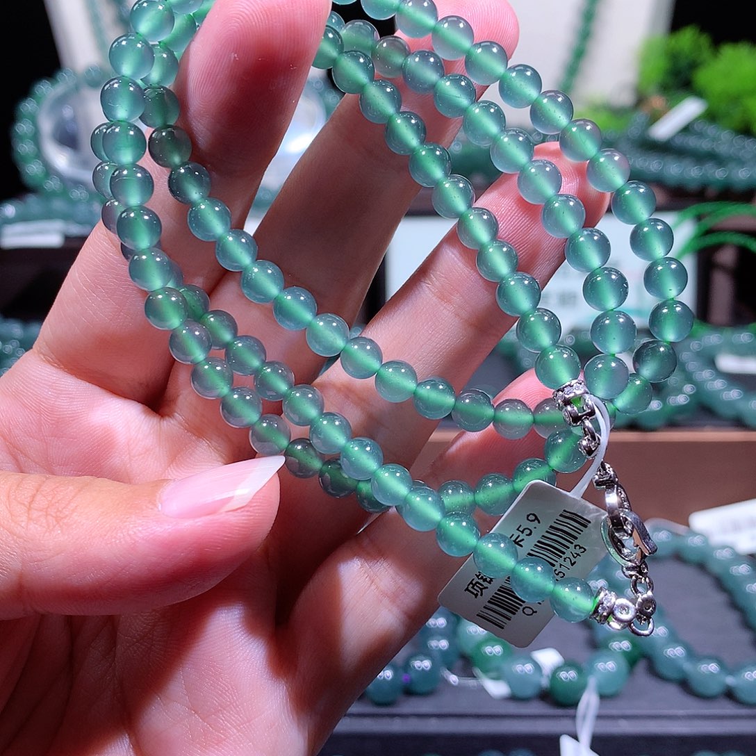 翡翠未镶嵌手链天然a货翡翠项链59
