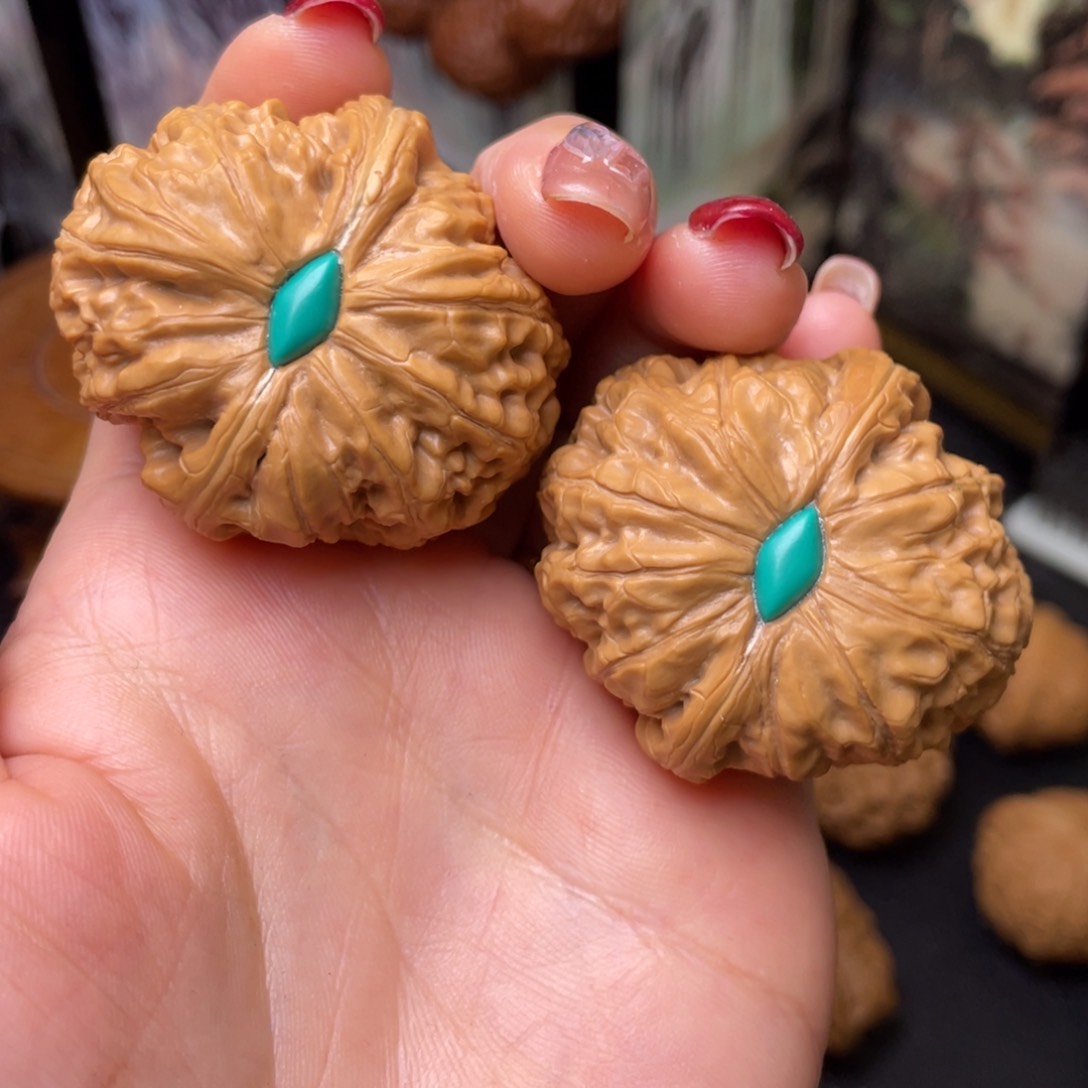 文玩核桃把件44.5平谷元宝