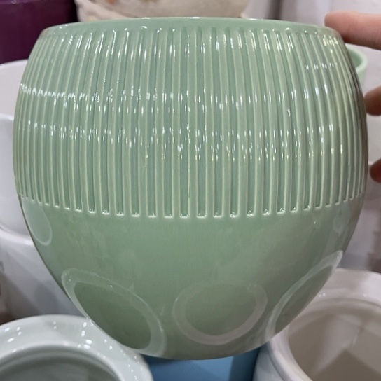 多肉绿植陶瓷花盆9.9包邮，有孔