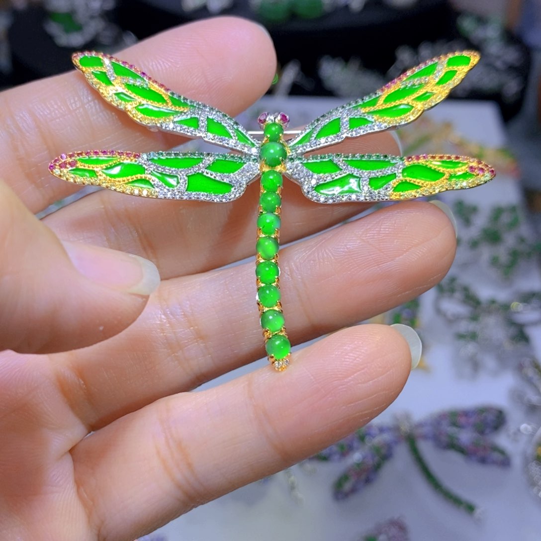 翡翠颈饰合金天然翡翠