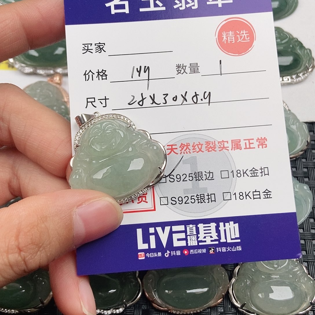 翡翠银S925镶嵌颈饰