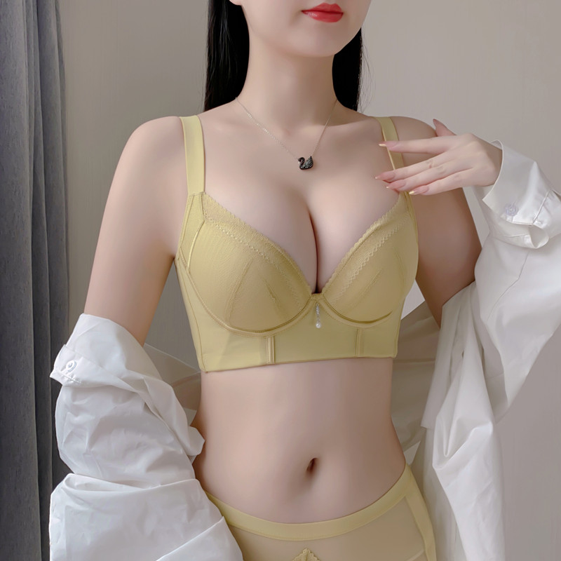 美容院内衣舒适女聚拢收副乳调整型文胸性感光面矫正防下垂胸罩