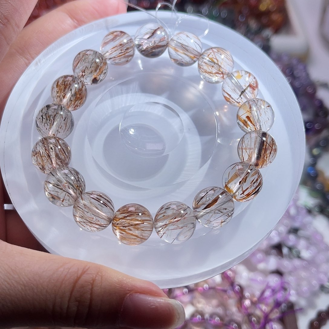 水晶手链未镶嵌黑金超12