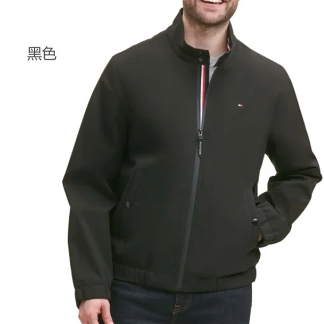 Tommy  Hilfiger男士新款拉链冲风衣夹克短外套