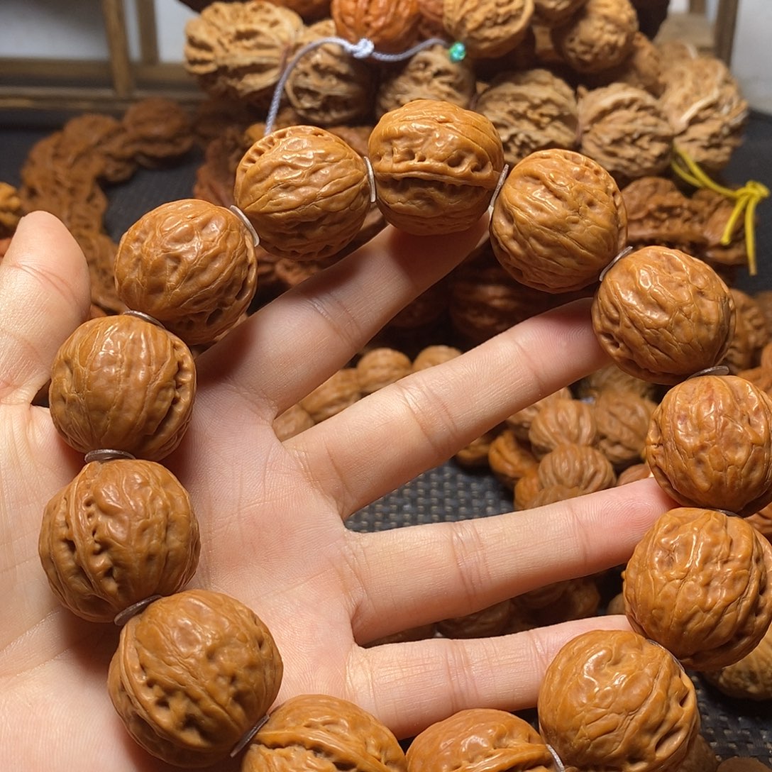 文玩核桃手串光头足球手持