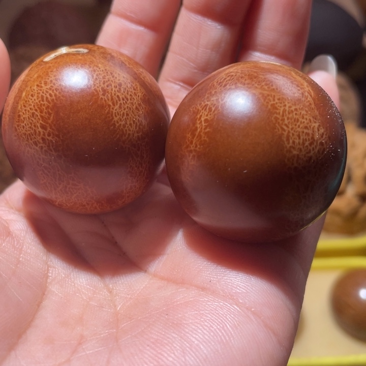 桃核把件橄榄核光珠手球