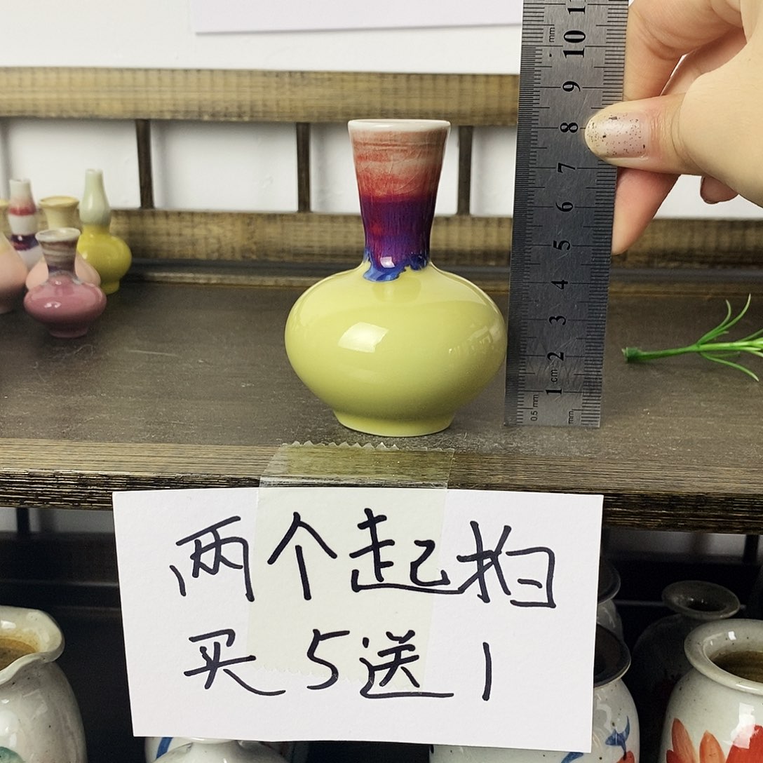 摆件景德镇高温陶瓷小花瓶