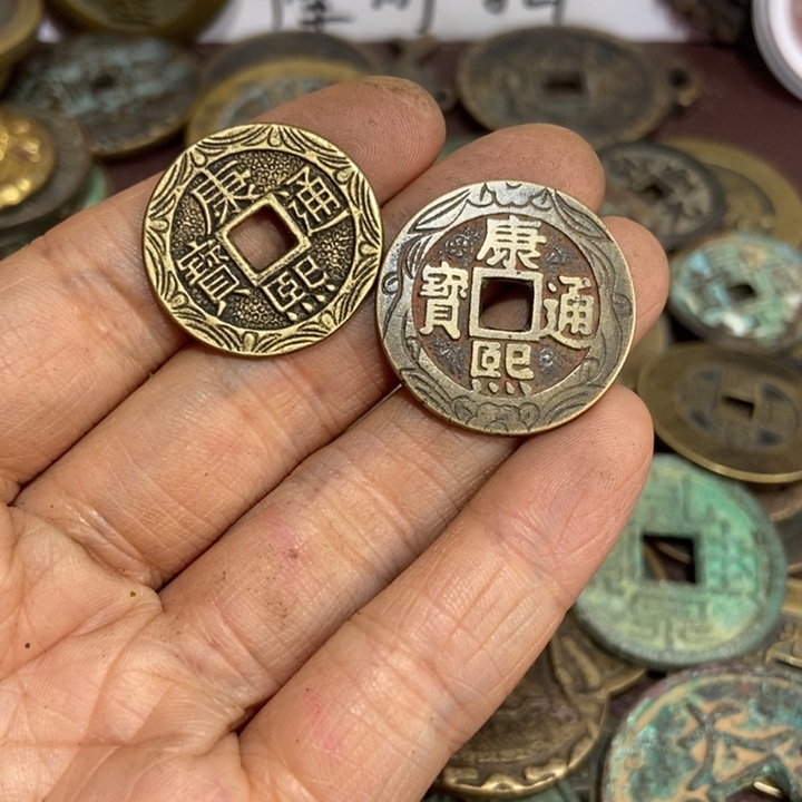 ღ***༻其他普通金属康熙罗汉刻画两个