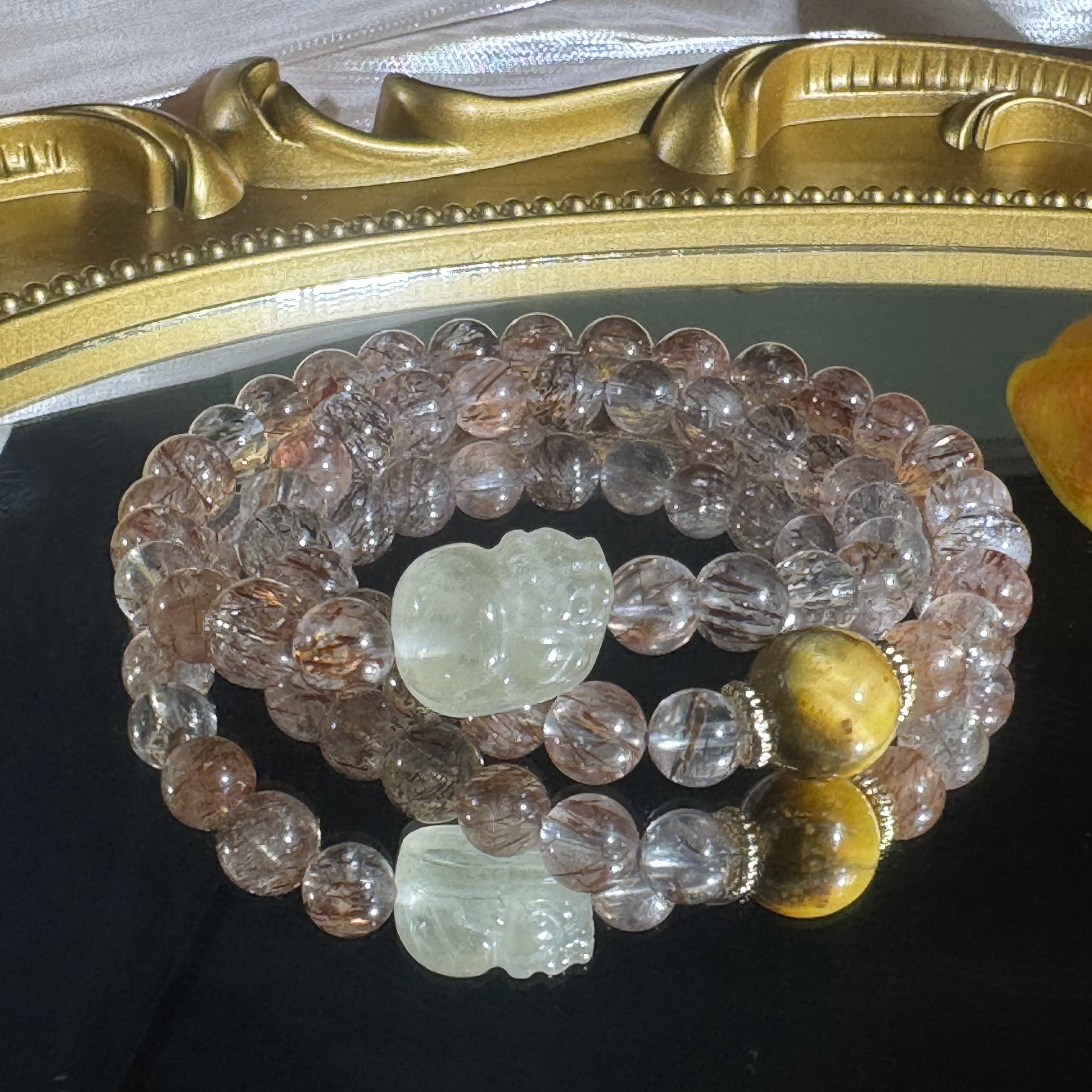 【黑金超七】黑金超七7+金虎眼10+双圈手串手链水晶多样性发其一