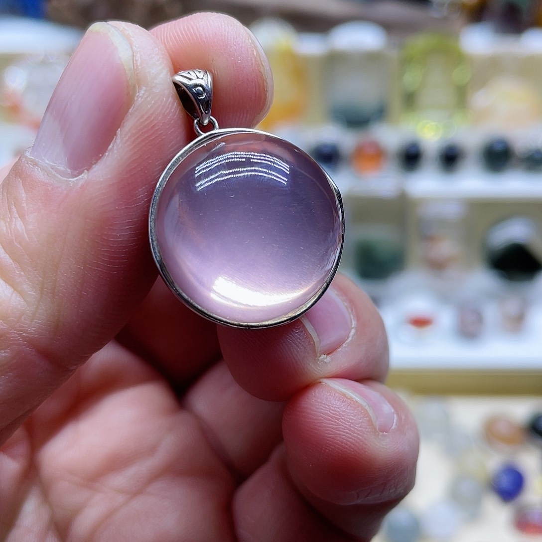 水晶吊坠(不含链)银S925镶嵌