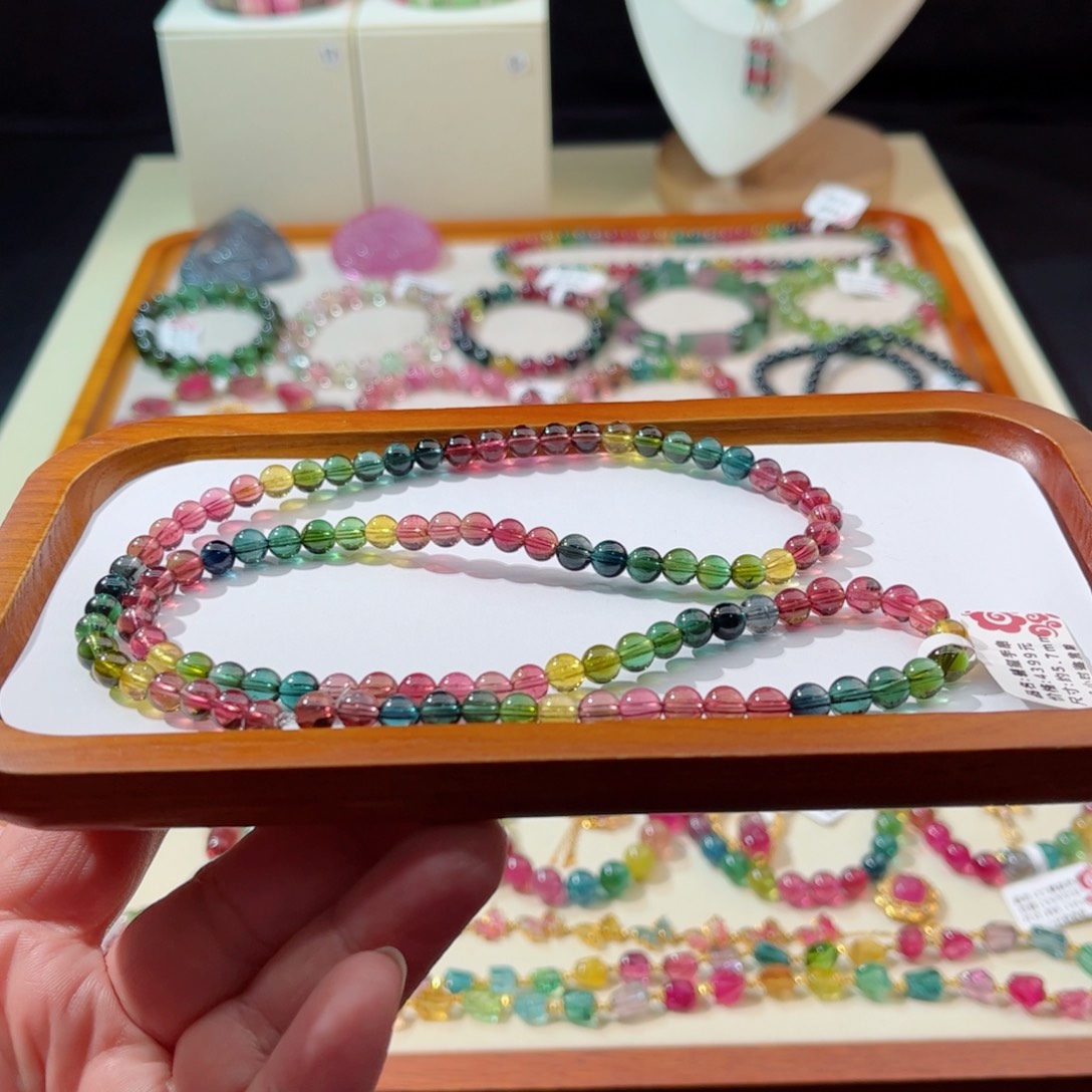 碧玺手串未镶嵌手串