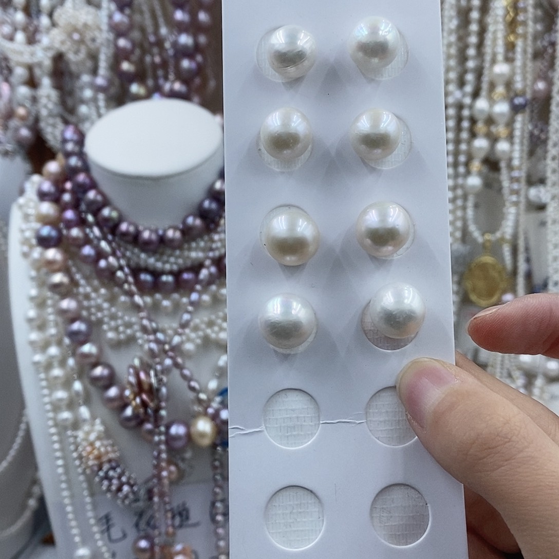 耳饰淡水珍珠银S925镶嵌