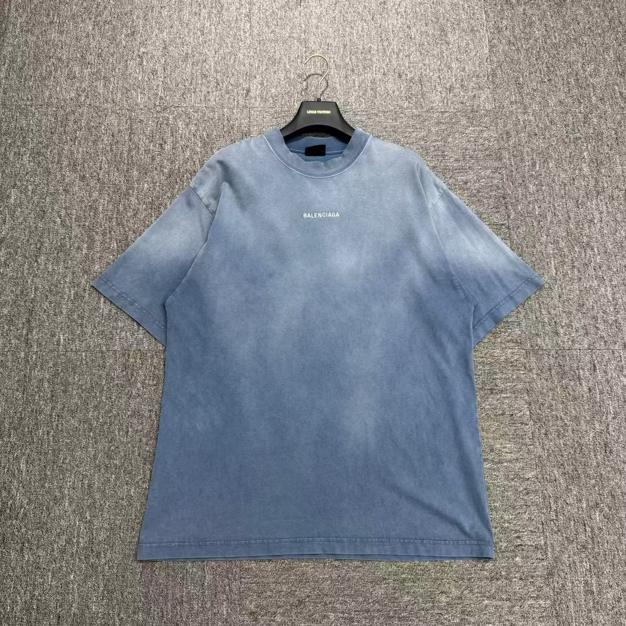 99新 Balenciaga/巴黎世家 刺绣字母渲染渐变短袖/s码/编码20001