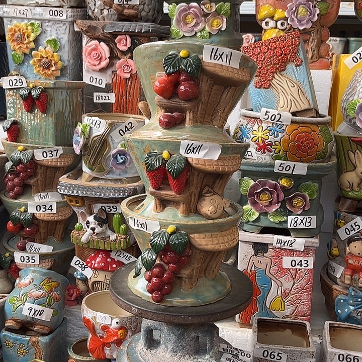 粗陶材质多肉花盆