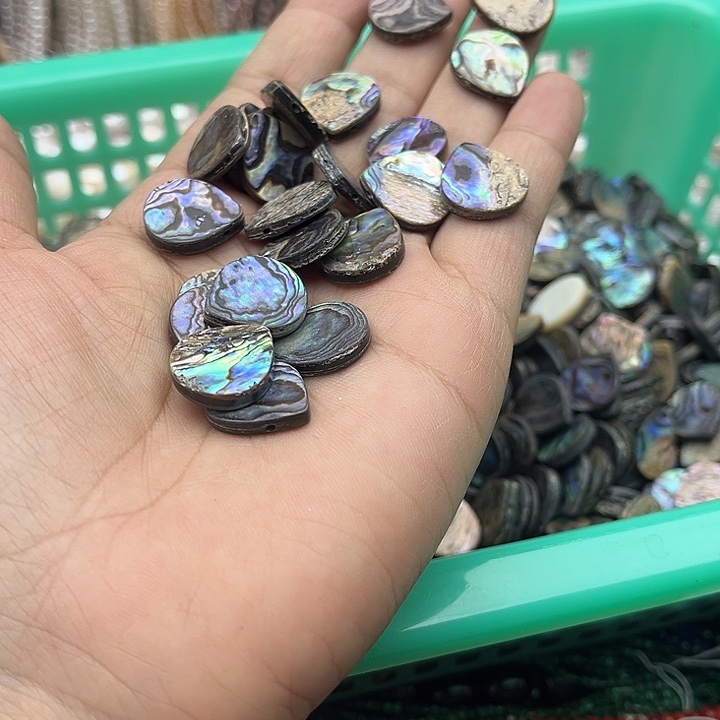 玛瑙/玉髓未镶嵌珠宝半成品6个15mm左右鲍鱼贝吊坠