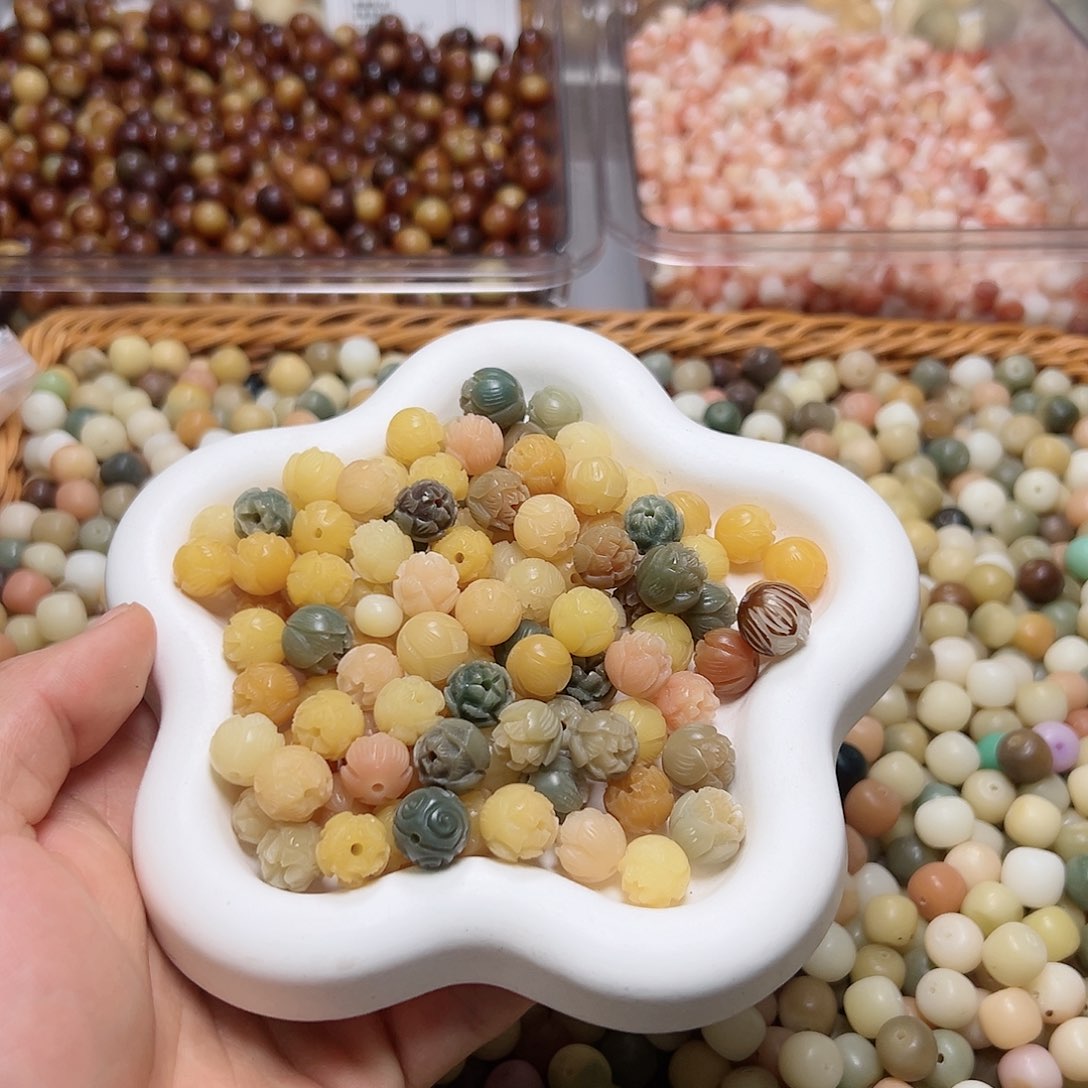 菩提根/象牙果吊坠卡12步步生莲20颗卡牌➕2颗